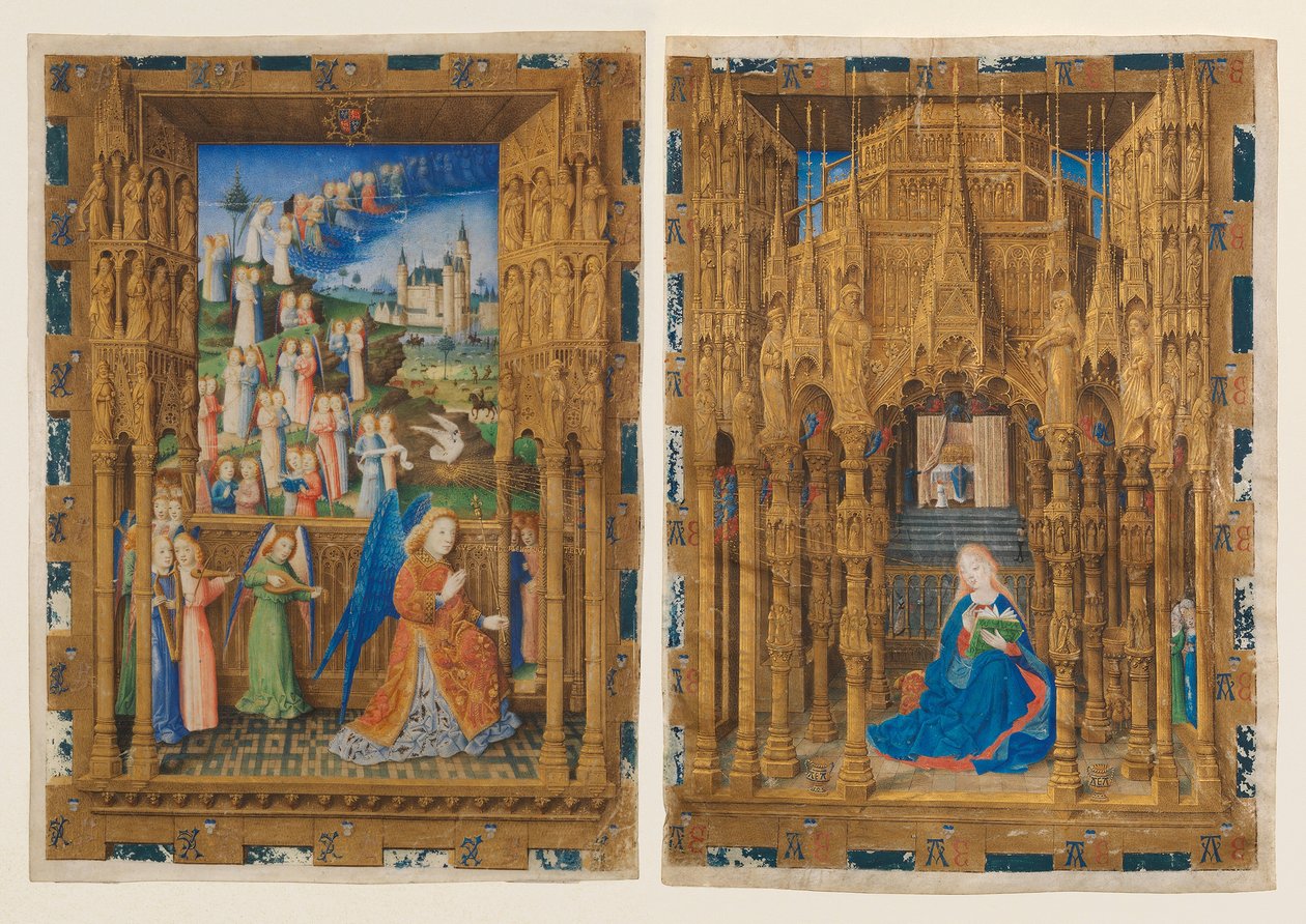 De Aankondiging uit de Getijden van Karel van Frankrijk, 1465 door Master of Charles of France