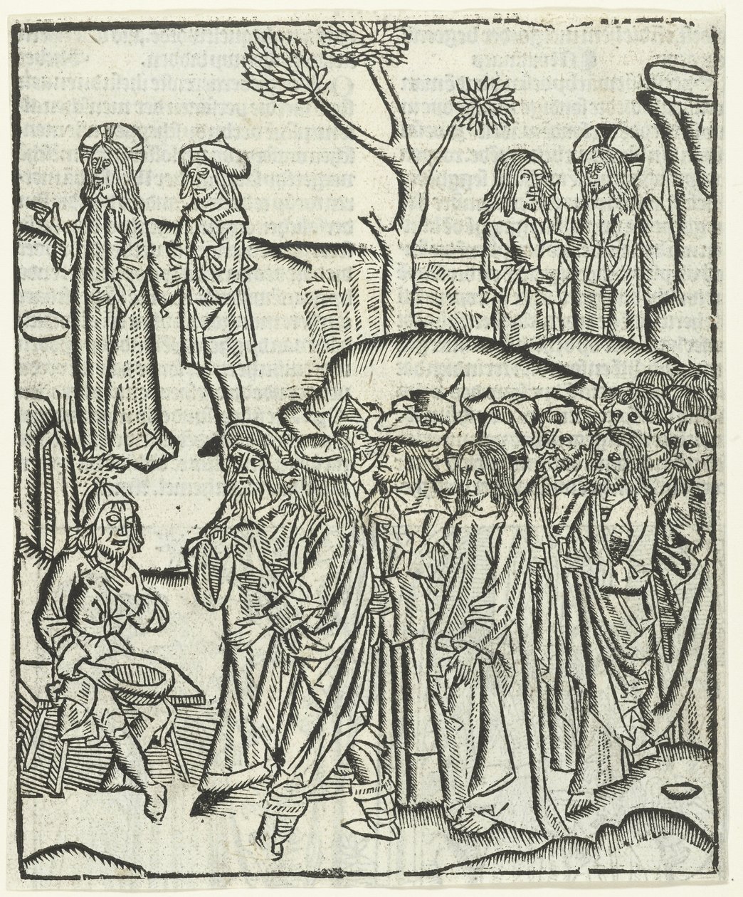 Christus geneest de blinde Bartimeus door Master of Delft (attributed to)