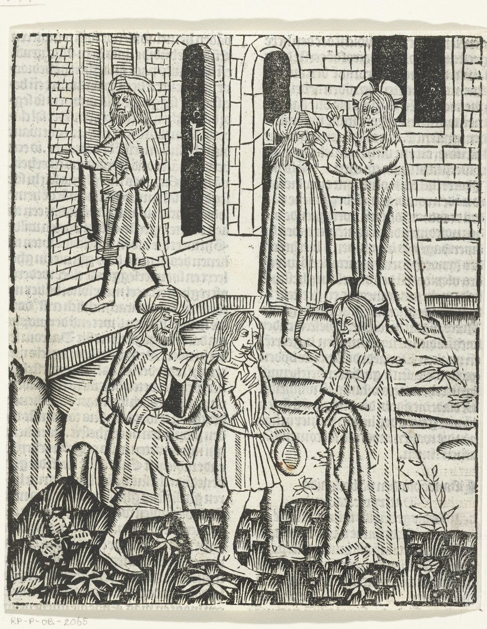 Christus geneest de blinde van Bethesda door Master of Delft (attributed to)