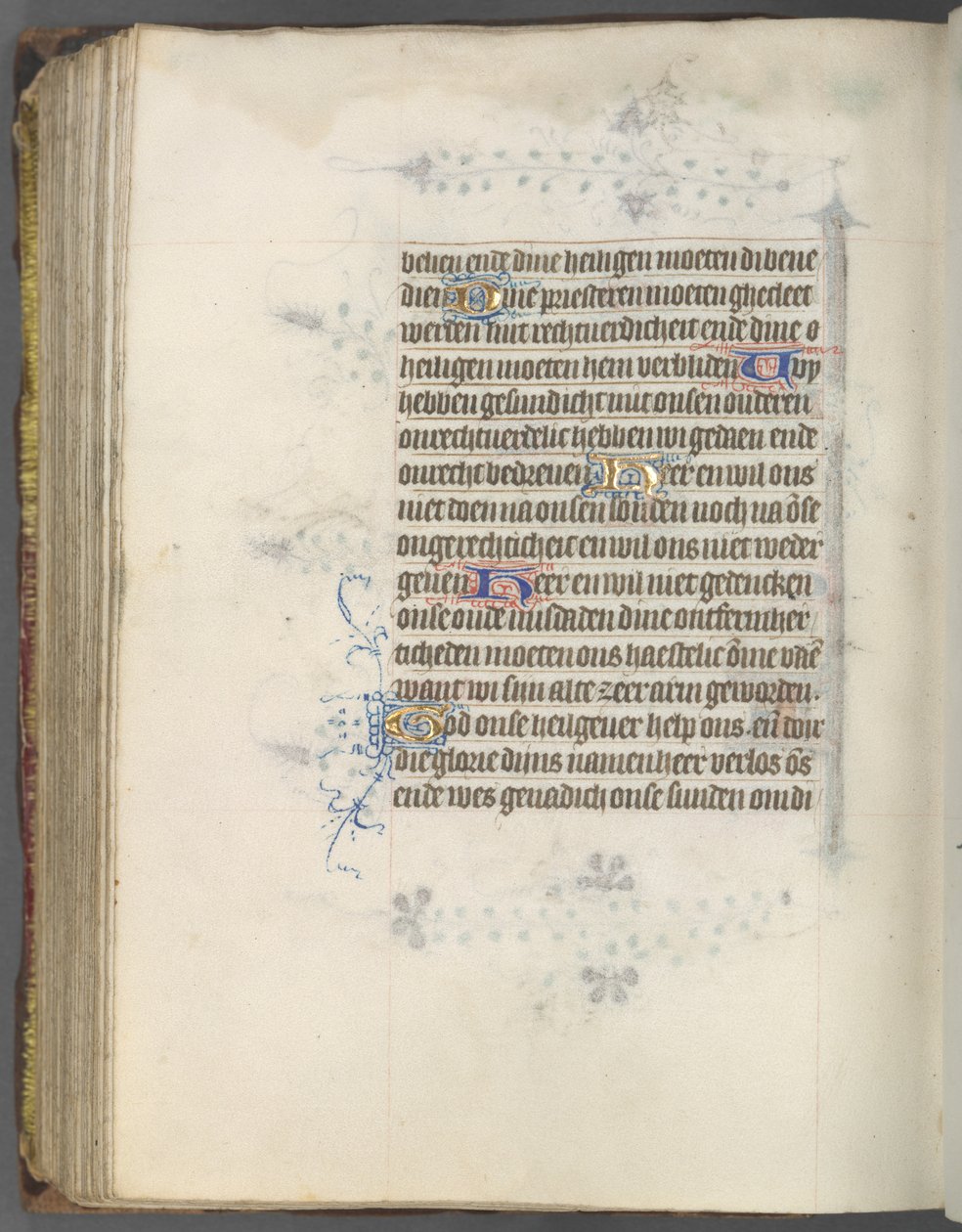 Getijdenboek Gebruik van Utrecht: fol. 174v, Tekst door Master of Gijsbrecht van Brederode