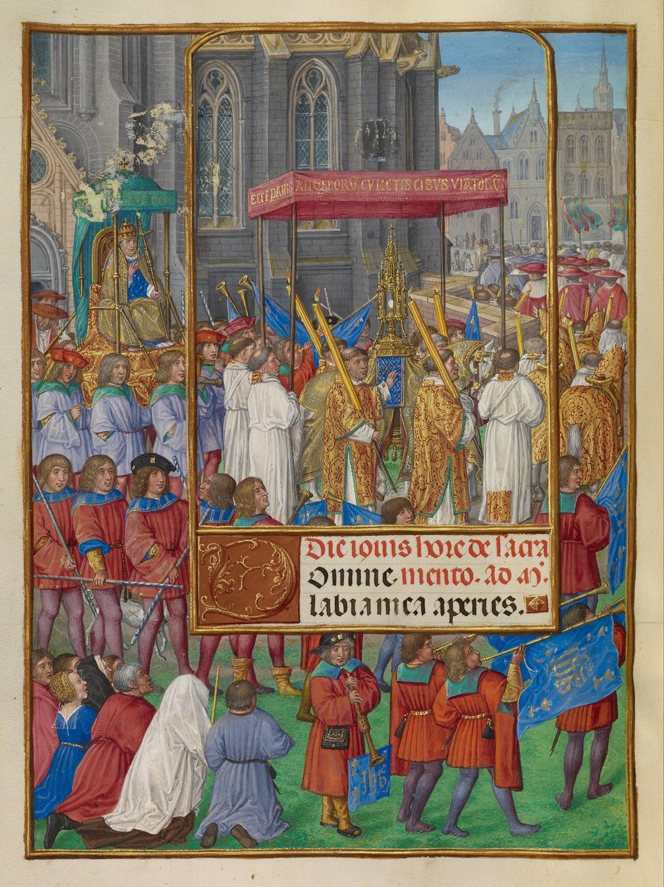 Processie voor Sacramentsdag door Master of James IV of Scotland