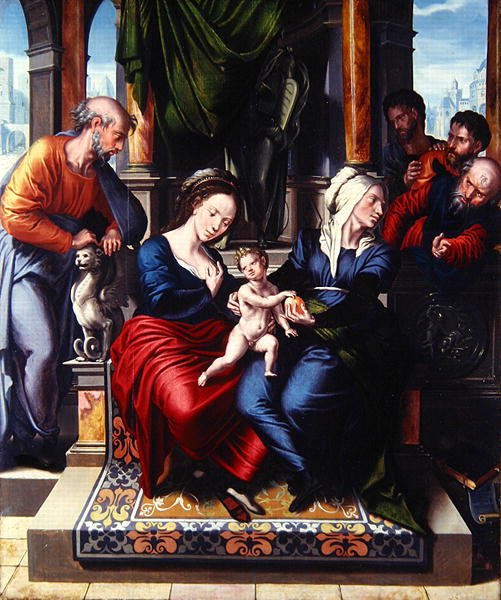 De Heilige Familie door Master of Paul and Barnabas
