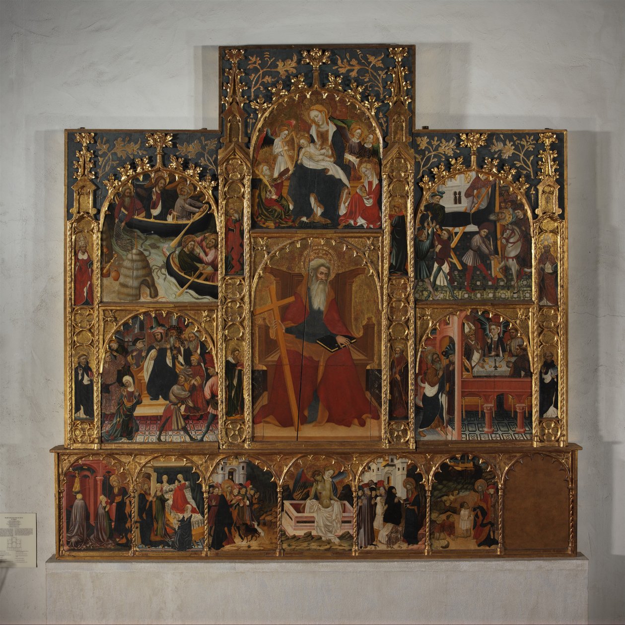 Altaarstuk met scènes uit het leven van Sint Andreas, ca. 1420-30 door Master of Roussillon