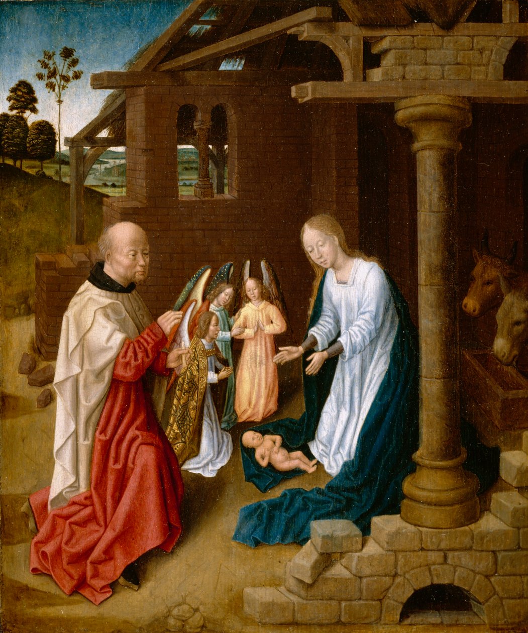 Aanbidding van het Christuskind door Master of San Ildefonso