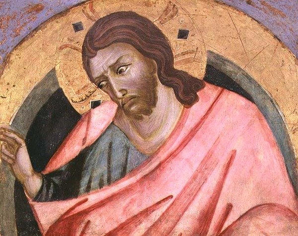 De Zegen van Christus door Master of San Torpe