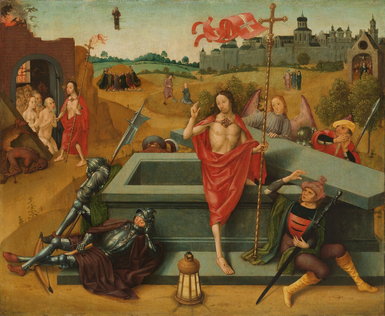 Opstanding van Christus, c. 1485-1500 door Master of the Amsterdam Death of the Virgin