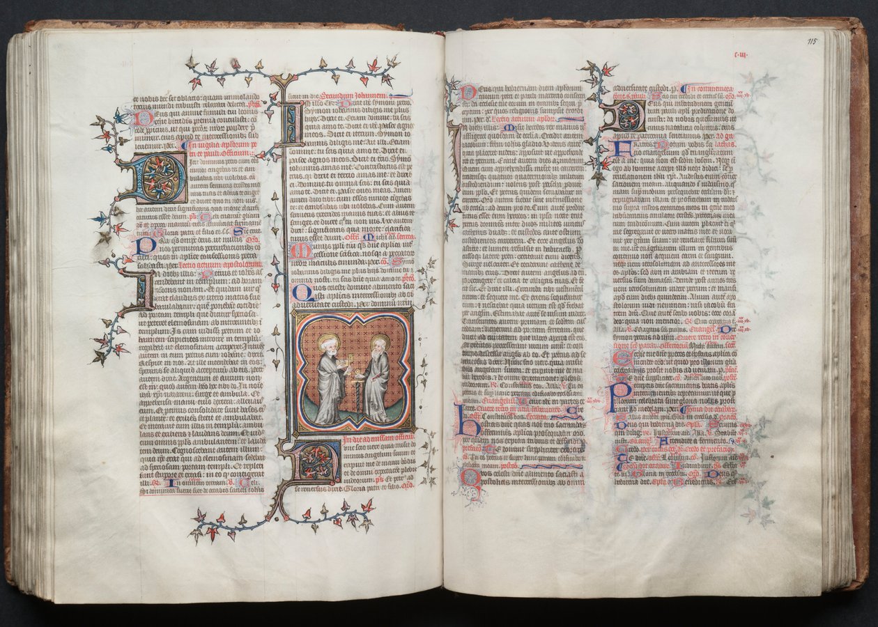 Het Gotha-missaal: Fol. 114v, Sint Petrus en Paulus door Master of the Boqueteaux