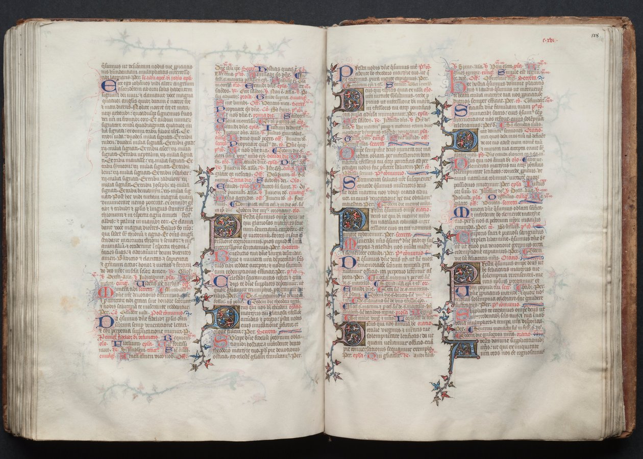 Het Gotha Missaal: Fol. 127v, Tekst door Master of the Boqueteaux