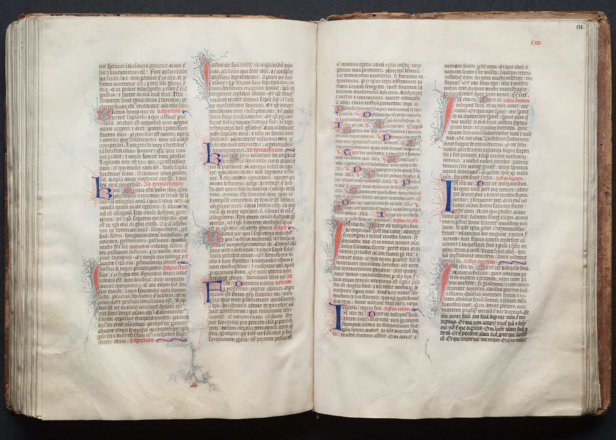 Het Gotha Missaal: Fol. 130v, Tekst, ca. 1375 door Master of the Boqueteaux
