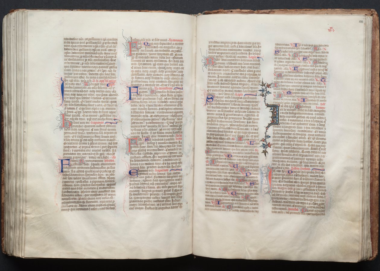 Het Gotha-missaal: Fol. 132v, tekst door Master of the Boqueteaux