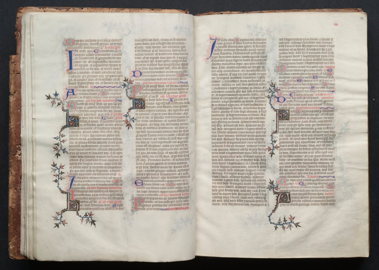 Het Gotha Missaal: Fol. 13v, Tekst, ca. 1375 door Master of the Boqueteaux