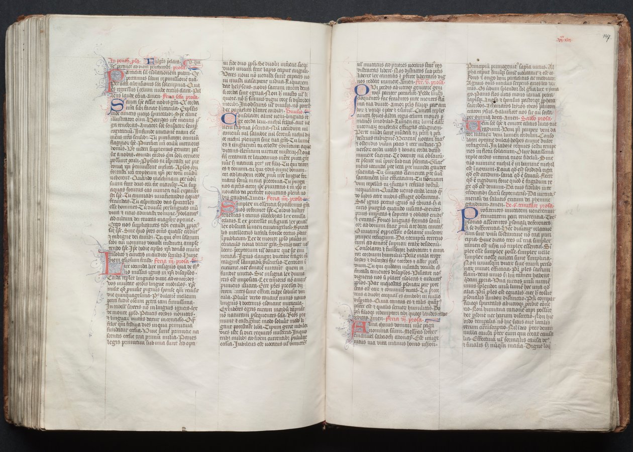 Het Gotha Missaal: Fol. 147r, Tekst, ca. 1375 door Master of the Boqueteaux