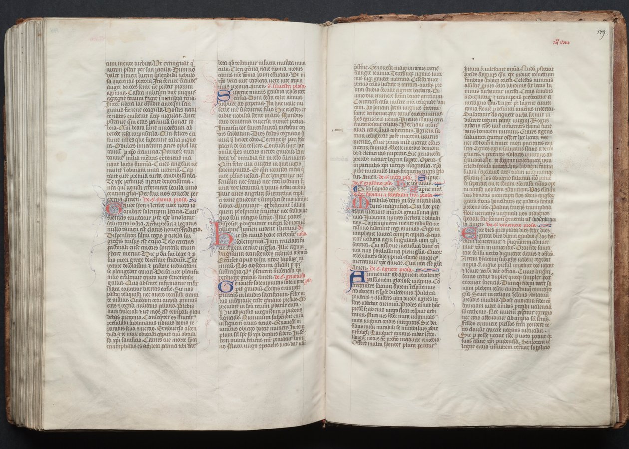 Het Gotha Missaal: Fol. 149r, Tekst door Master of the Boqueteaux