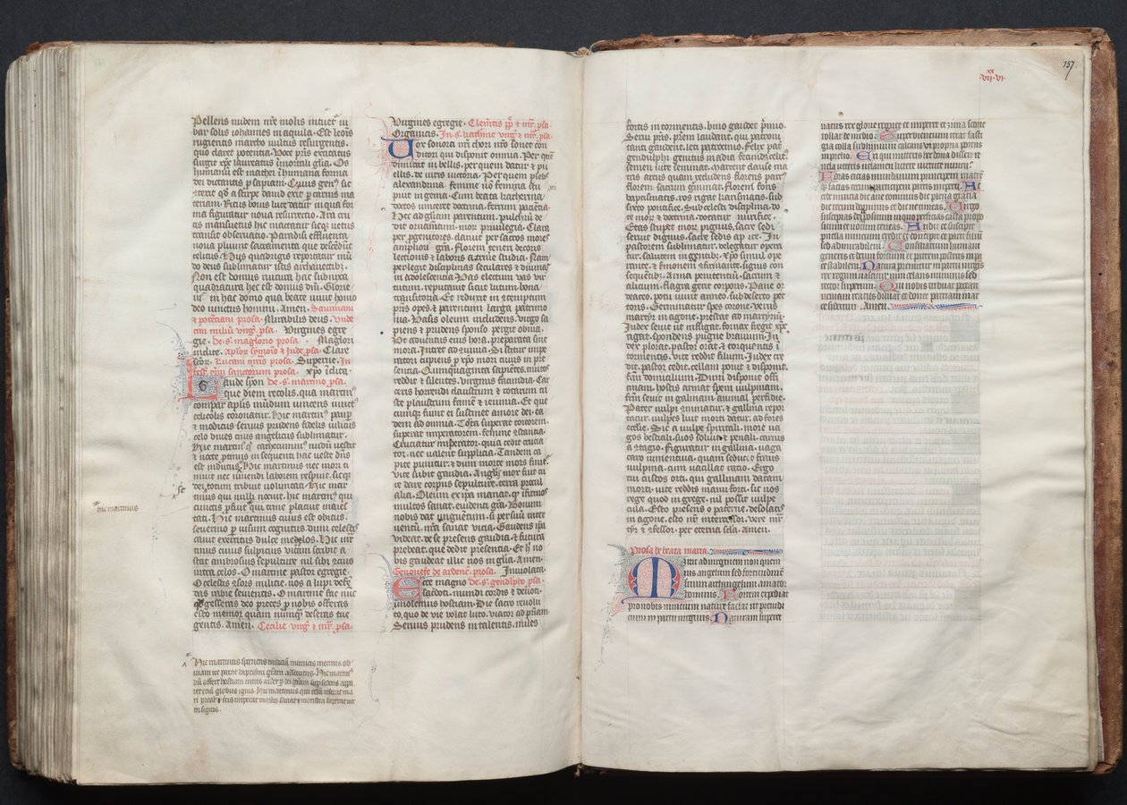Het Gotha Missaal: Fol. 156v, Tekst, ca. 1375 door Master of the Boqueteaux