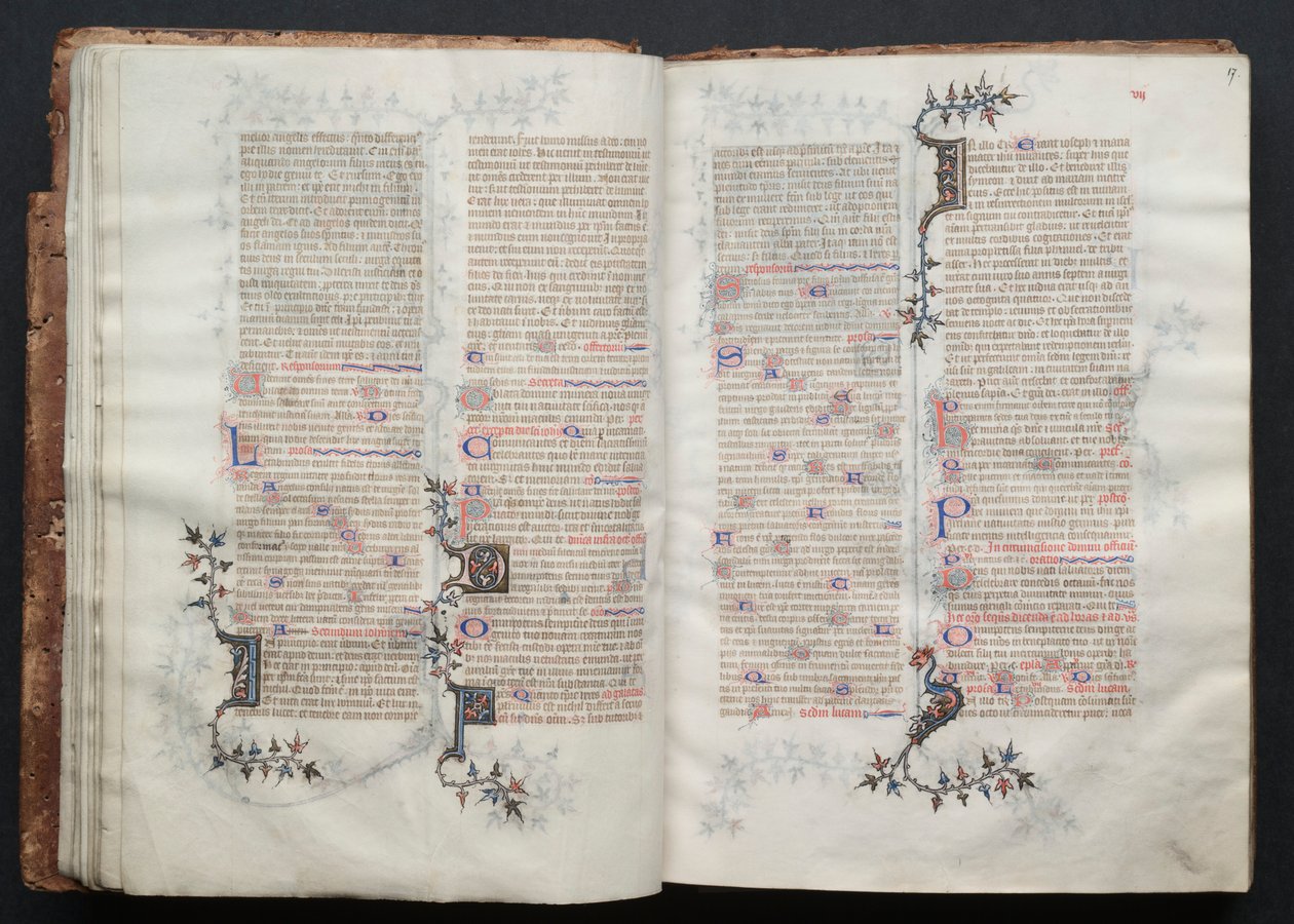 Het Gotha Missaal: Fol. 17r, Tekst, ca. 1375 door Master of the Boqueteaux