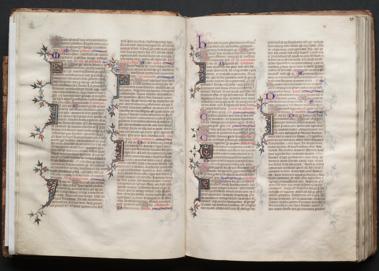 Het Gotha Missaal: Fol. 20v, Tekst, ca. 1375 door Master of the Boqueteaux