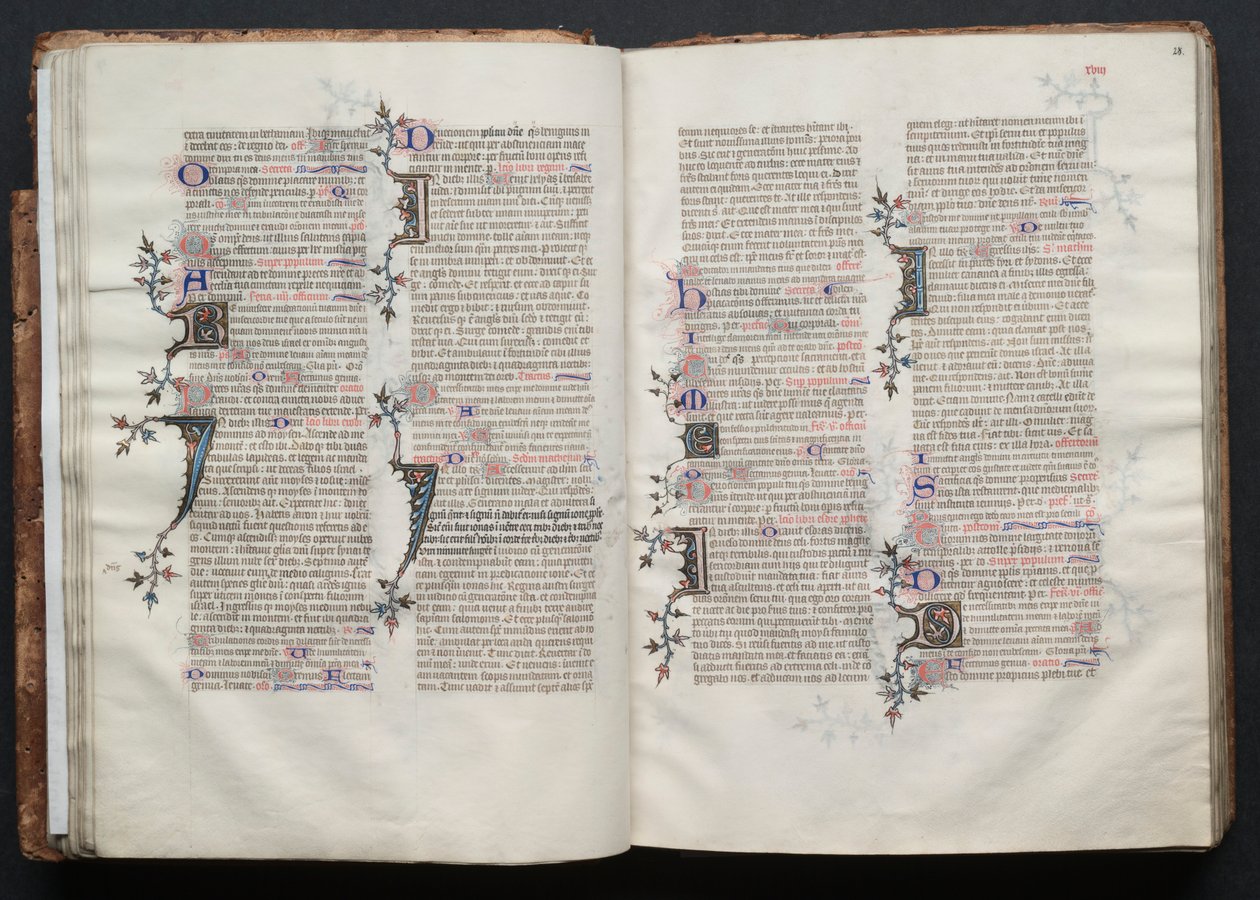 Het Gotha Missaal: Fol. 28r, Tekst door Master of the Boqueteaux