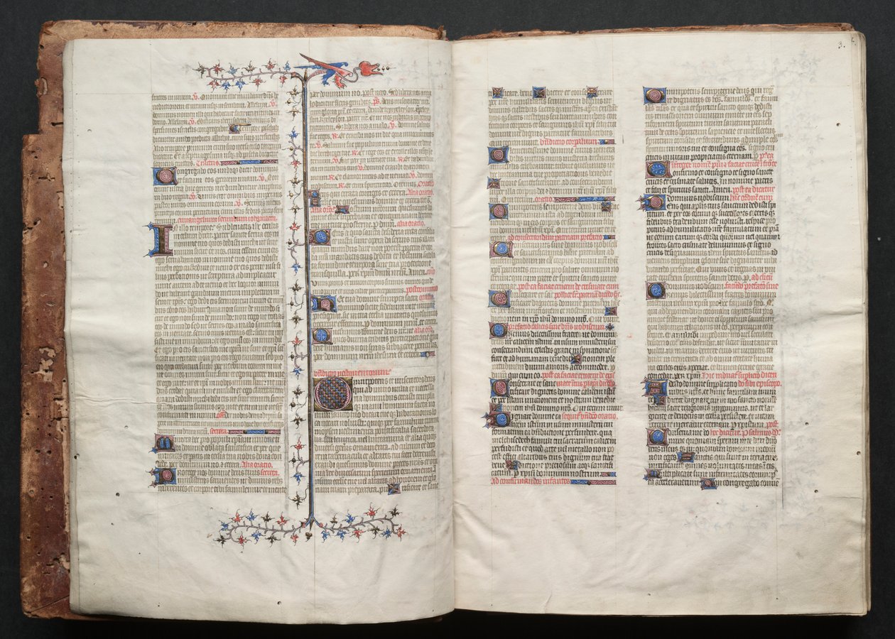 Het Gotha Missaal: Fol. 3r, Tekst door Master of the Boqueteaux