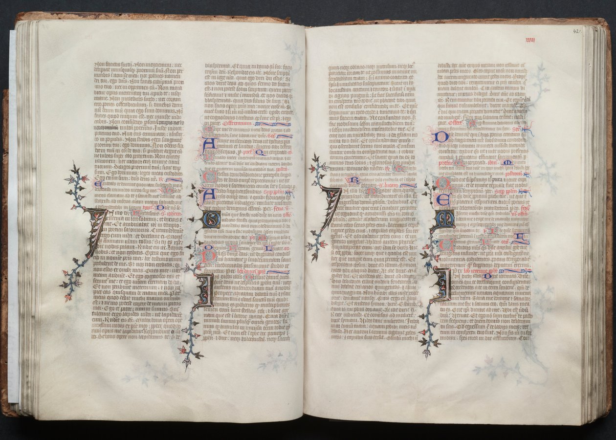 Het Gotha Missaal: Fol. 42r, Tekst door Master of the Boqueteaux
