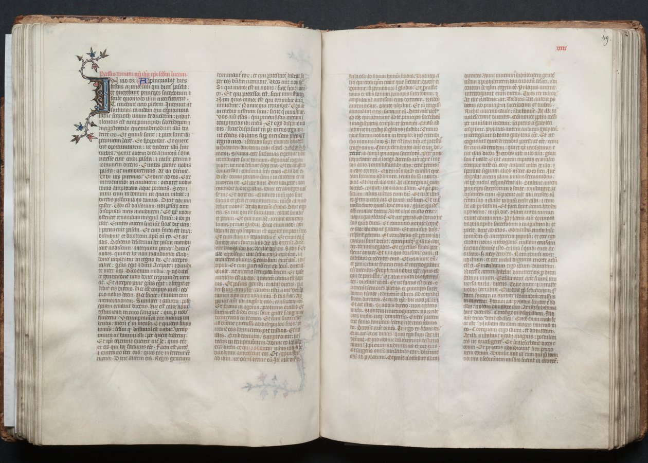 Het Gotha Missaal: Fol. 48v, Tekst, ca. 1375 door Master of the Boqueteaux