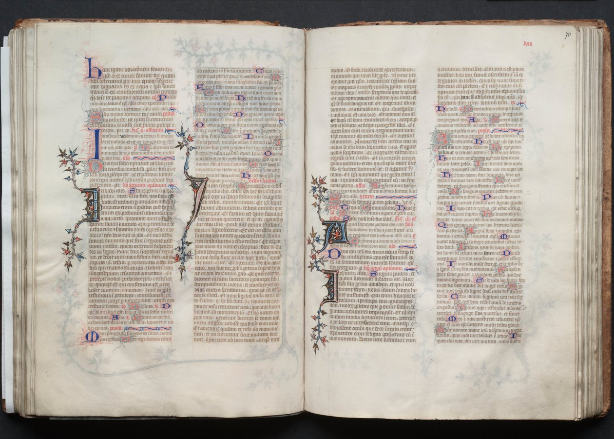 Het Gotha Missaal: Fol. 70r, Tekst door Master of the Boqueteaux
