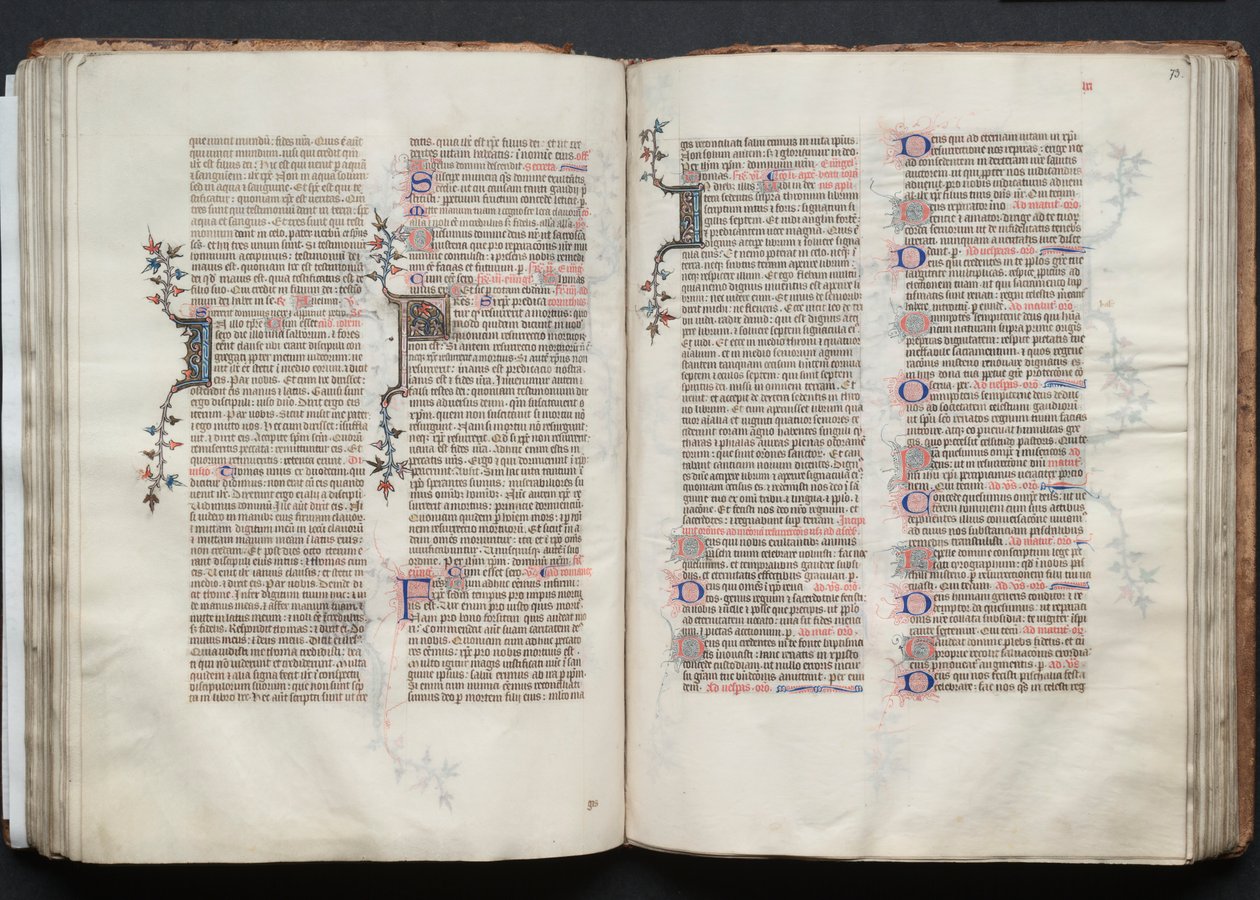 Het Gotha Missaal: Fol. 72v, Tekst door Master of the Boqueteaux