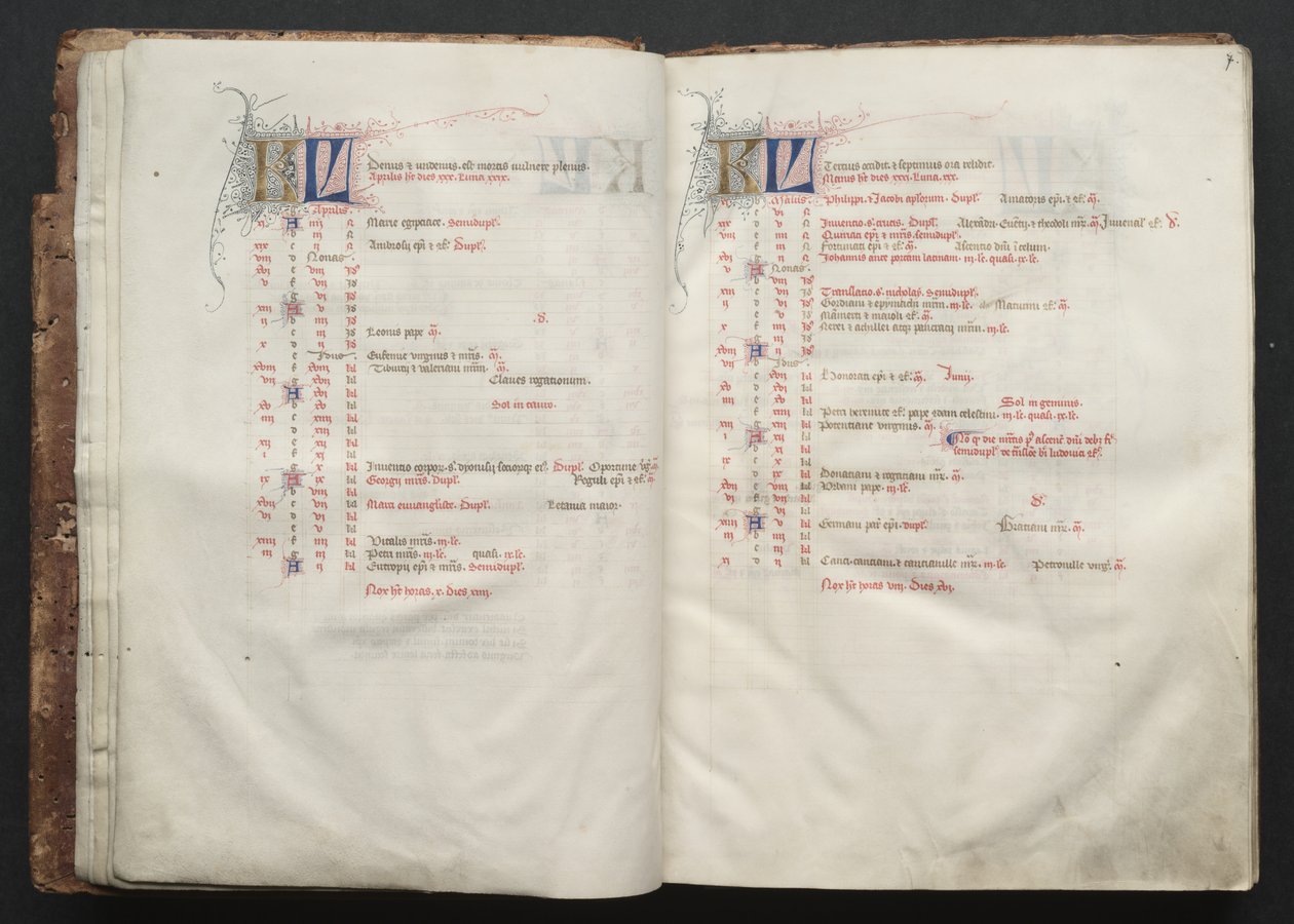Het Gotha-missaal: Fol. 7r, tekst door Master of the Boqueteaux