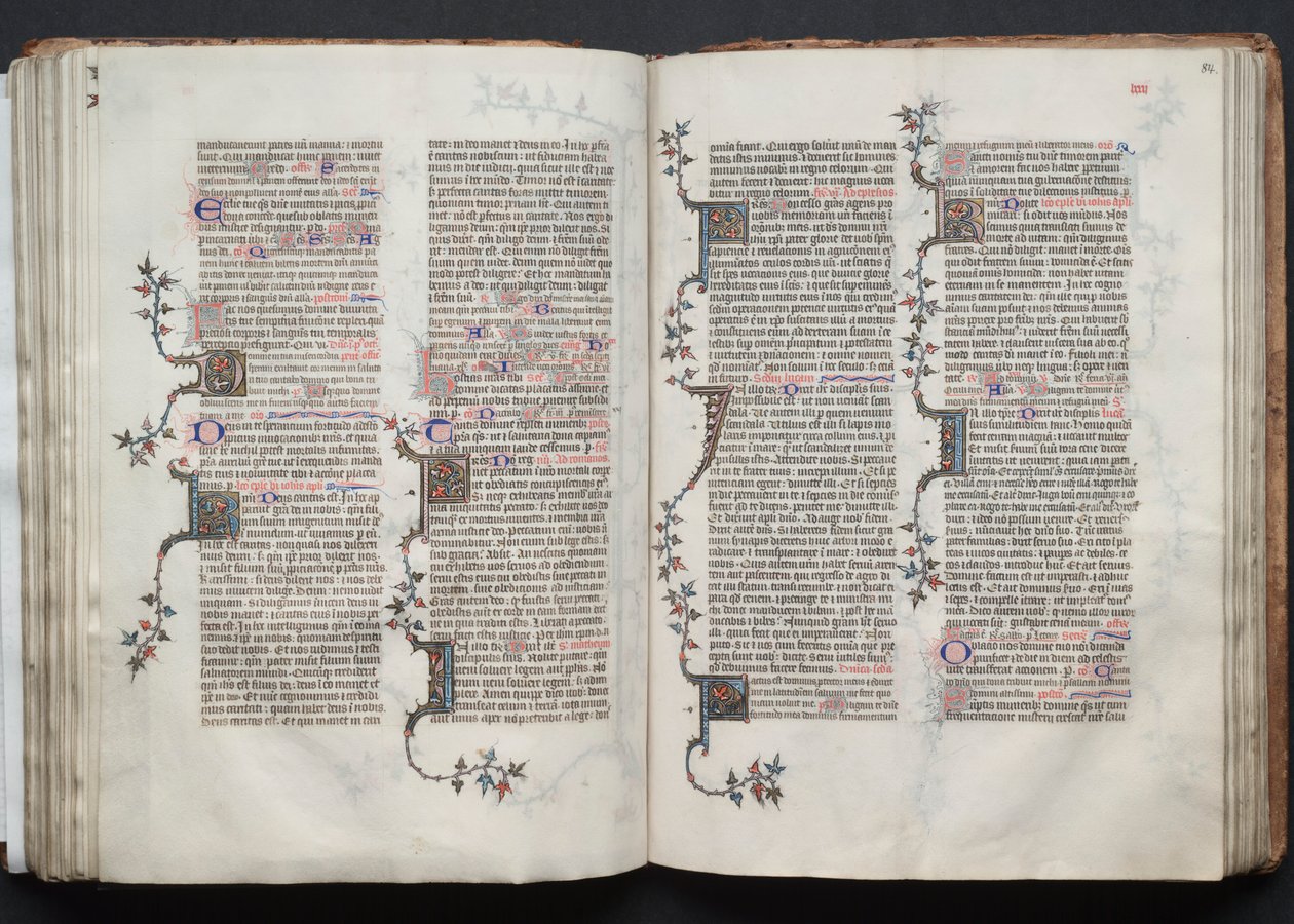 Het Gotha Missaal: Fol. 84r, Tekst, ca. 1375 door Master of the Boqueteaux