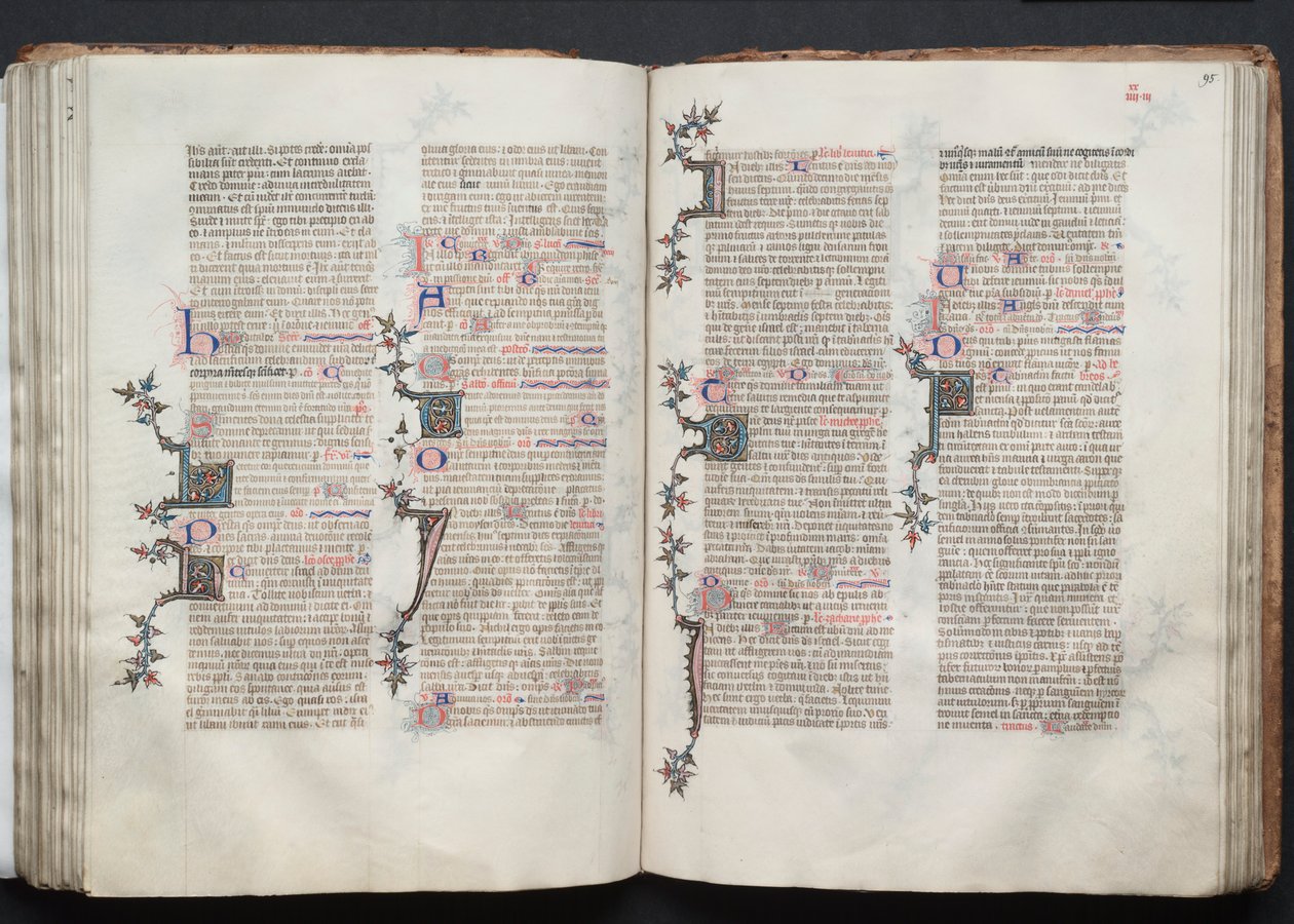 Het Gotha Missaal: Fol. 95r, Tekst, ca. 1375 door Master of the Boqueteaux