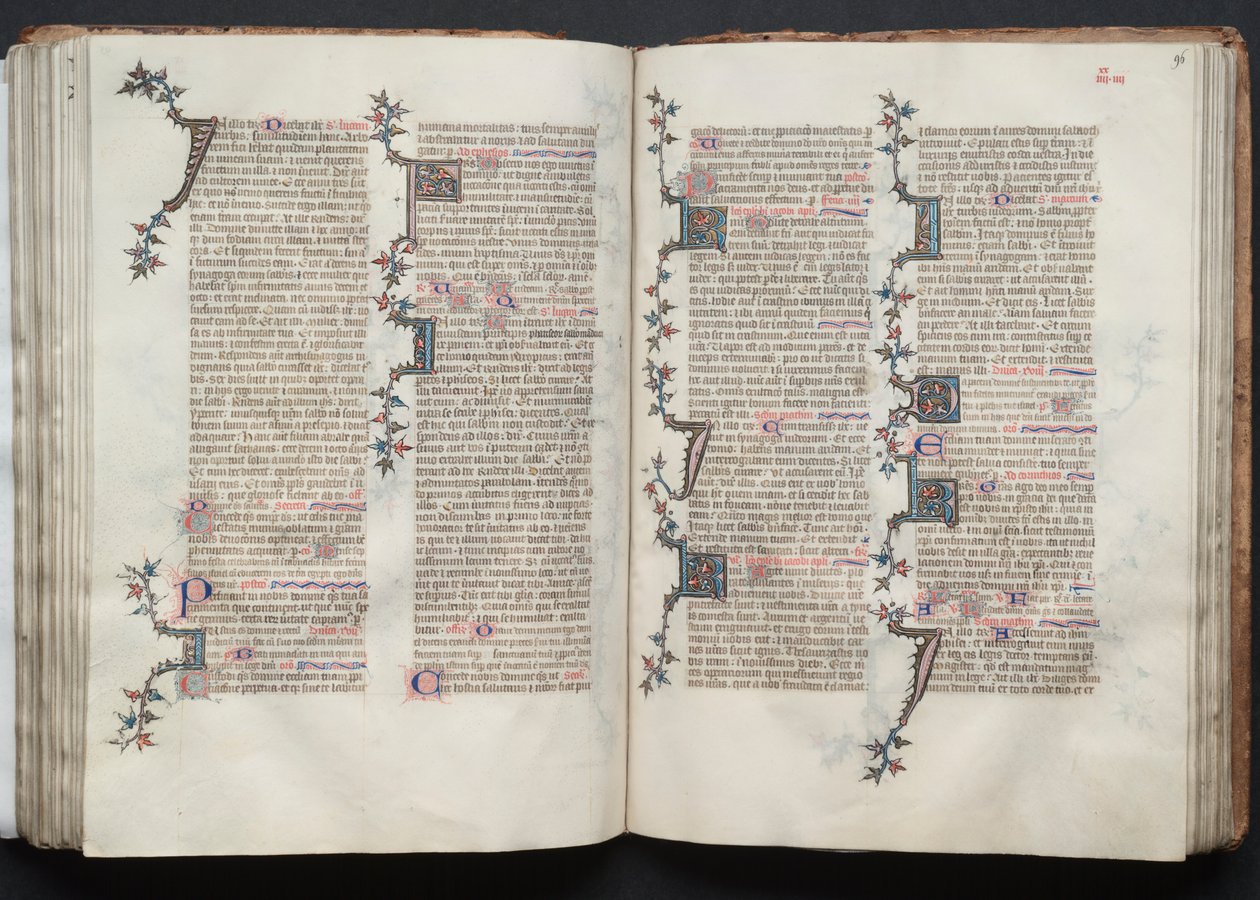 Het Gotha Missaal: Fol. 96r, Tekst, ca. 1375 door Master of the Boqueteaux