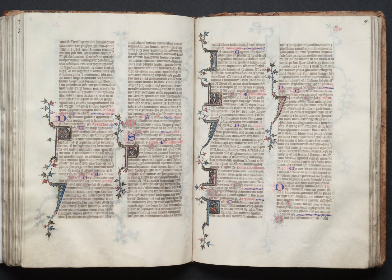 Het Gotha Missaal: Fol. 98r, Tekst door Master of the Boqueteaux
