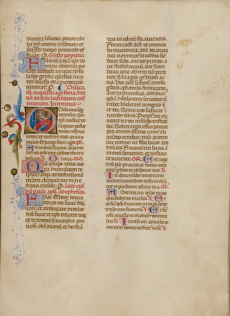 Oorspronkelijke O: Saint Lawrence door Master of the Brussels Initials