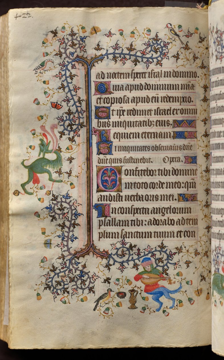 Getijden van Karel de Edele, koning van Navarra (1361-1425): fol. 205v, Tekst door Master of the Brussels Initials and Associates