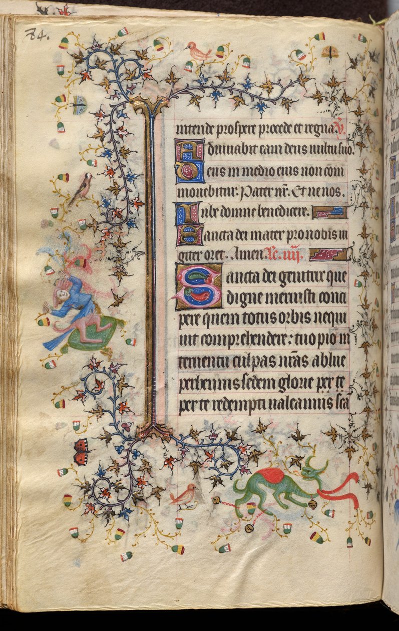 Getijden van Karel de Edele, koning van Navarra (1361-1425): fol. 42v, Tekst door Master of the Brussels Initials and Associates