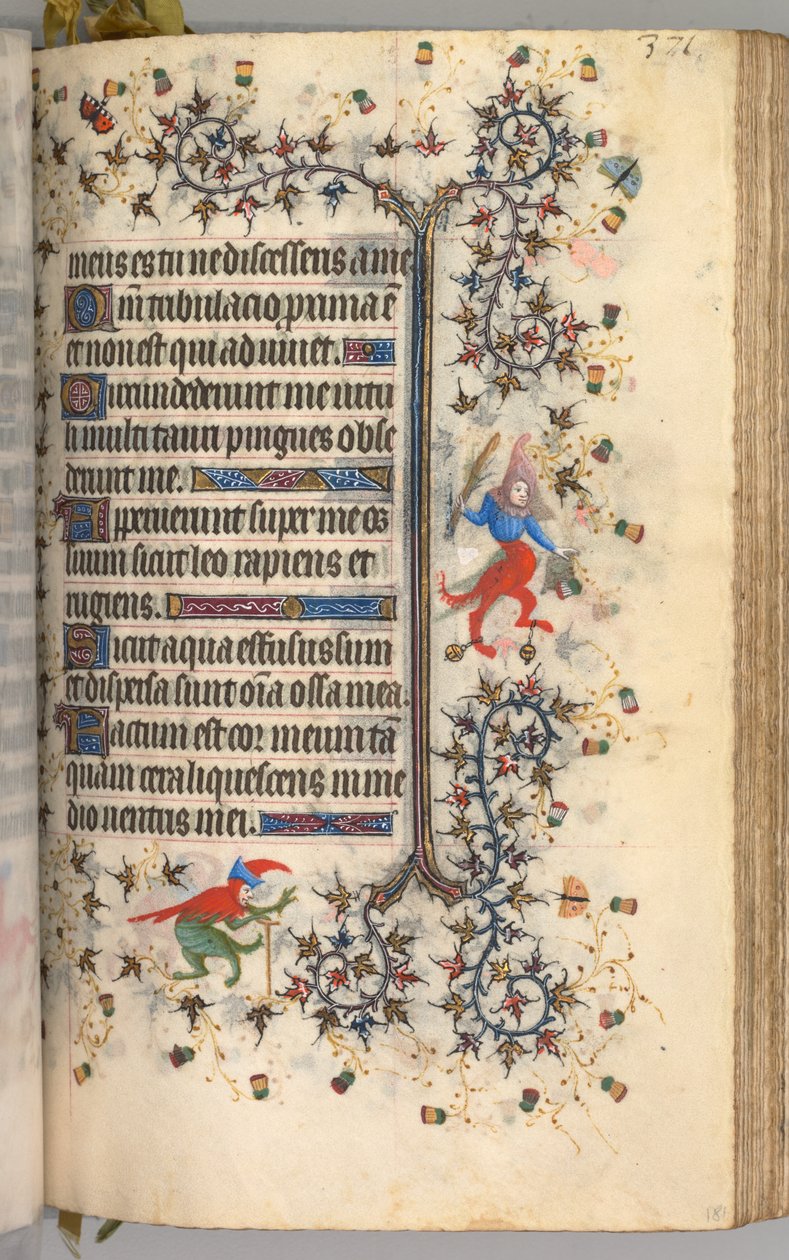 Getijdenboek van Karel de Edele, Koning van Navarra 1361-1425: fol. 181r, Tekst, c. 1405 door Master of the Brussels Initials and Associates