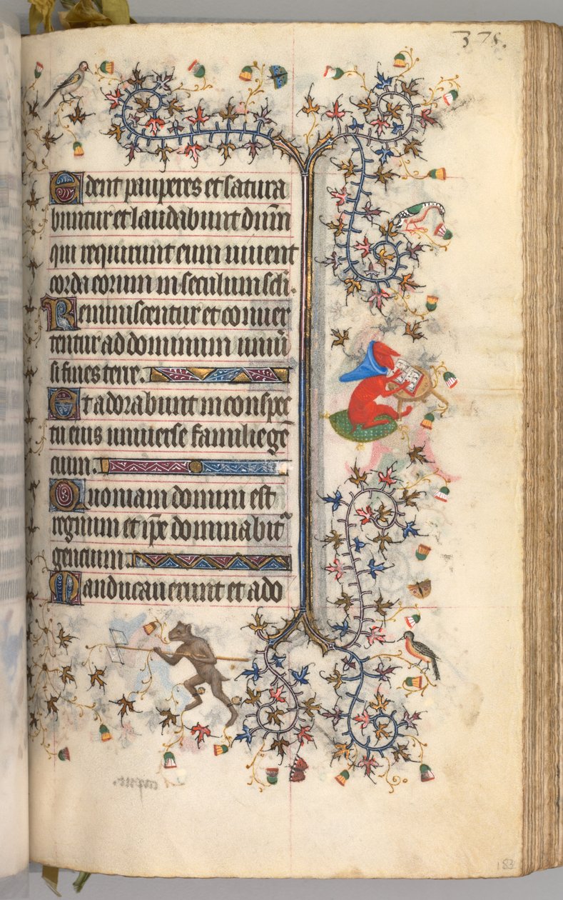 Getijdenboek van Karel de Edele, Koning van Navarra 1361-1425: fol. 183r, Tekst, c. 1405 door Master of the Brussels Initials and Associates