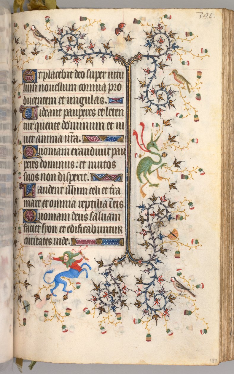 Getijdenboek van Karel de Edele, koning van Navarra: fol. 190r, tekst door Master of the Brussels Initials and Associates