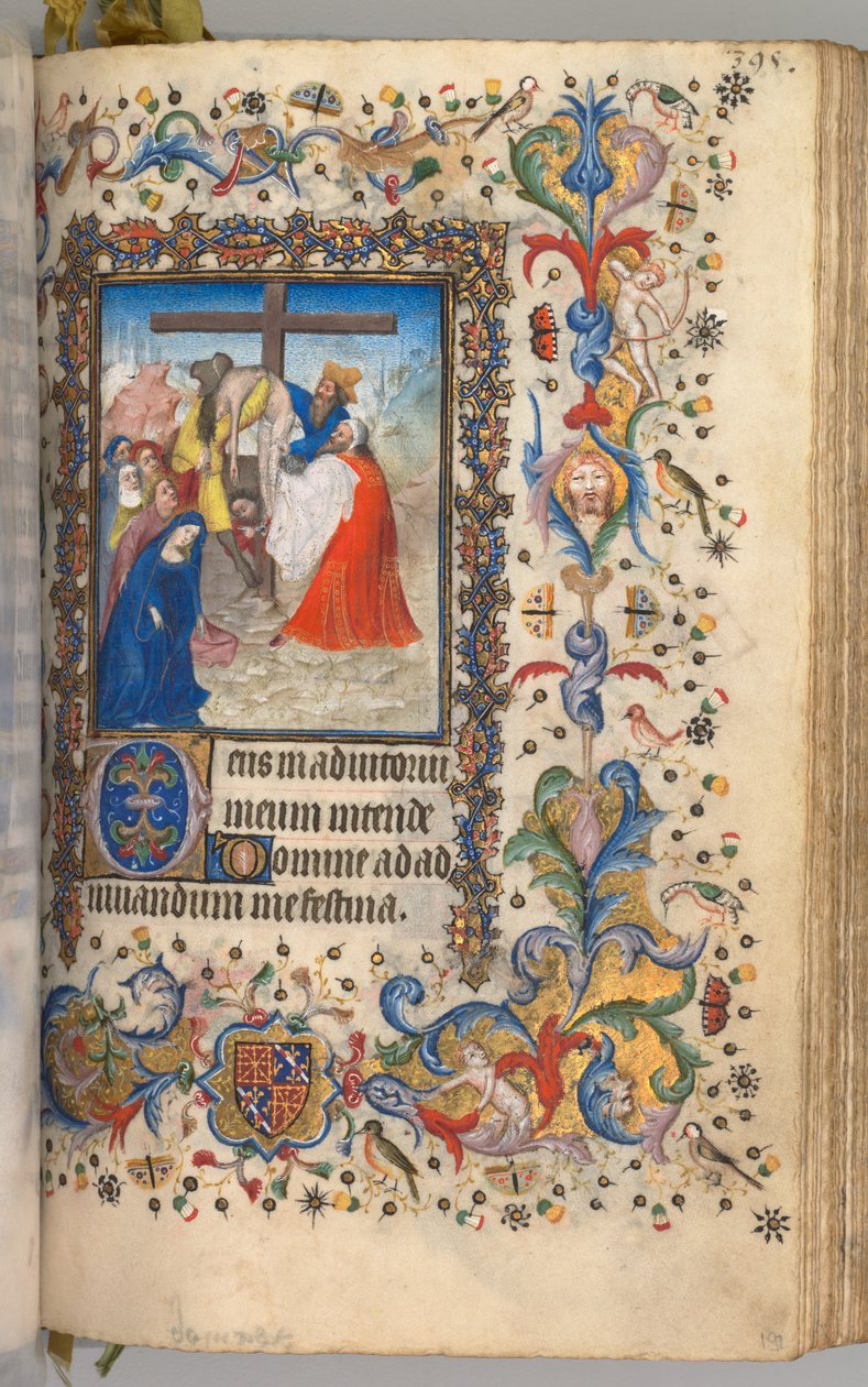 Getijdenboek van Karel de Edele, Koning van Navarra 1361-1425: fol. 192r, Kruisafneming, ca. 1405 door Master of the Brussels Initials and Associates