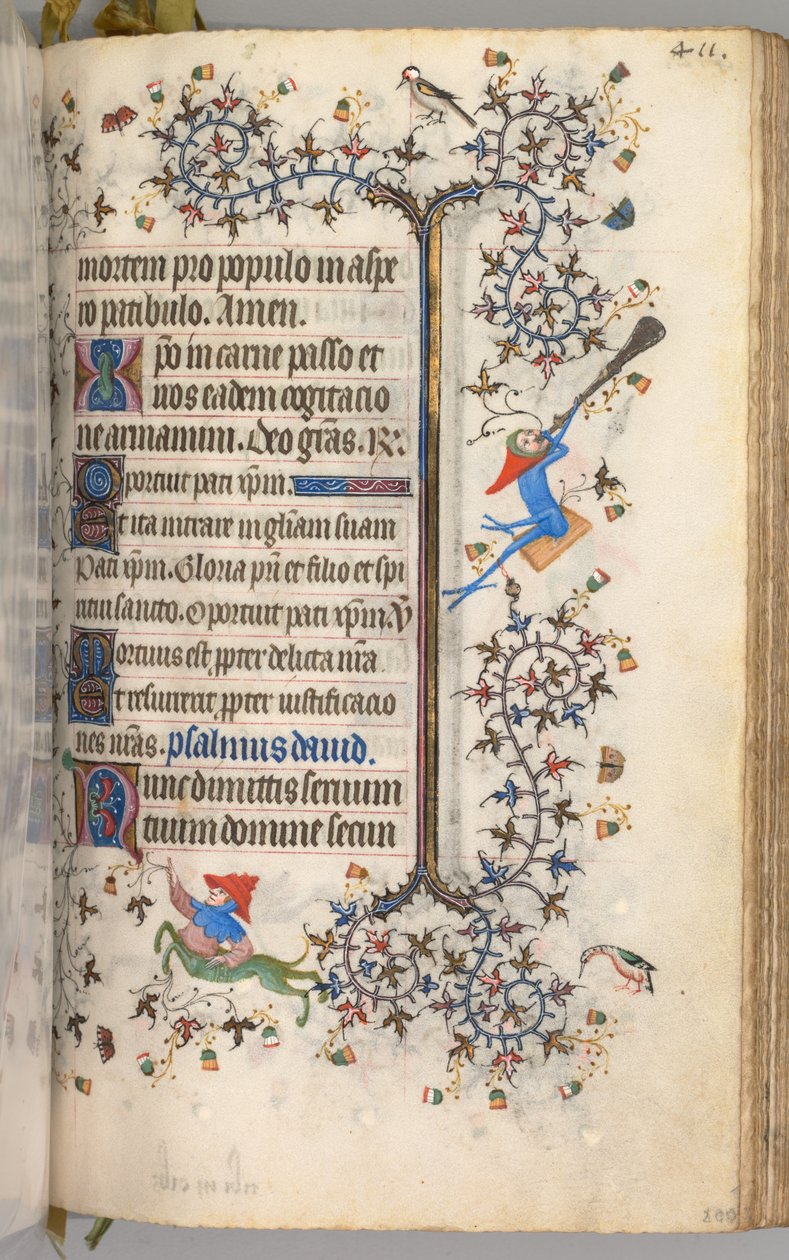 Getijdenboek van Karel de Edele, koning van Navarra 1361-1425: fol. 200r, tekst, ca. 1405 door Master of the Brussels Initials and Associates