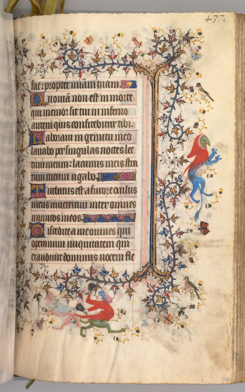 Getijdenboek van Karel de Edele, Koning van Navarra 1361-1425: fol. 213r, Tekst, ca. 1405 door Master of the Brussels Initials and Associates