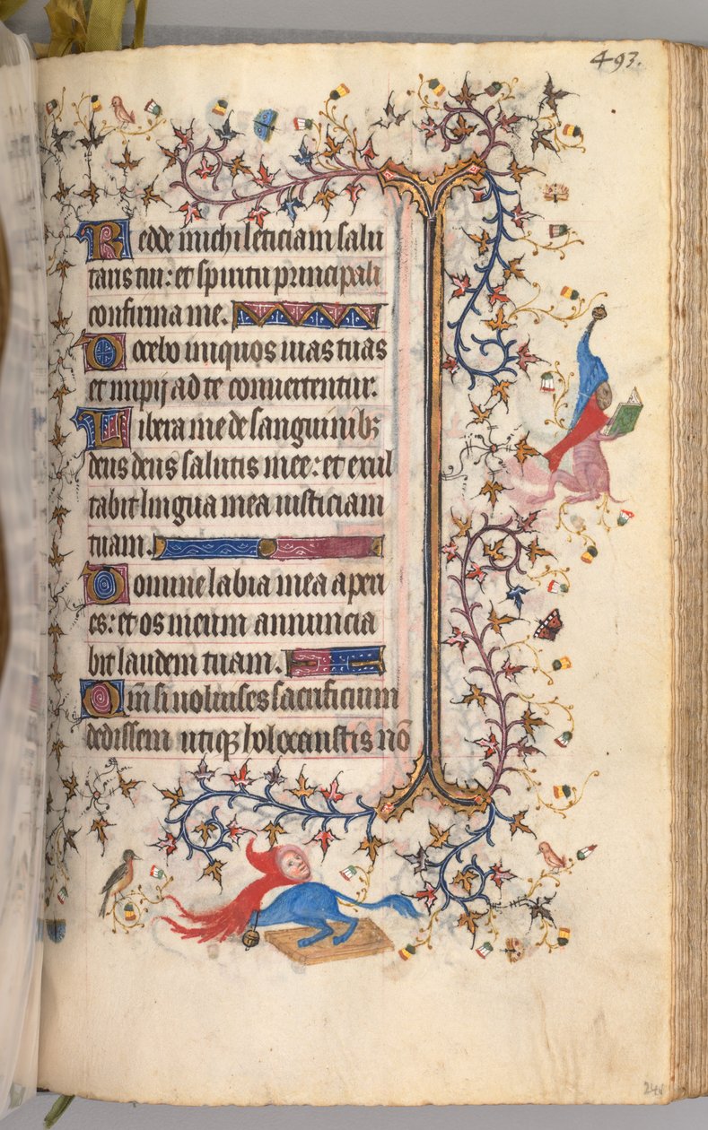 Getijdenboek van Karel de Edele, koning van Navarra 1361-1425: fol. 241r, tekst, ca. 1405 door Master of the Brussels Initials and Associates