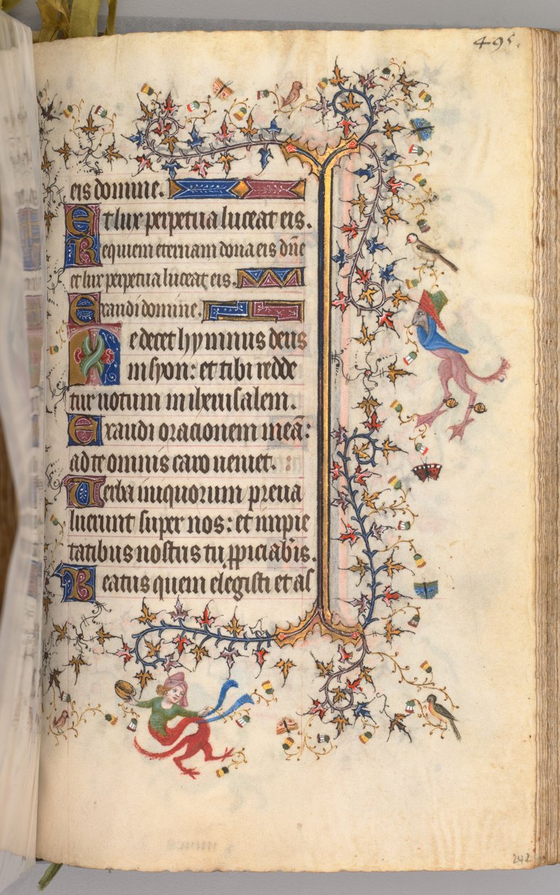 Getijdenboek van Karel de Edele, Koning van Navarra 1361-1425: fol. 242r, Tekst, ca. 1405 door Master of the Brussels Initials and Associates