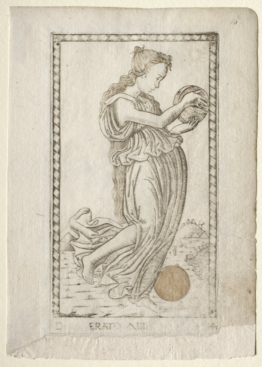 Erato (lyrische en liefdespoëzie) (uit de Tarocchi-serie D: Apollo en de Muzen, #14) door Master of the E Series Tarocchi