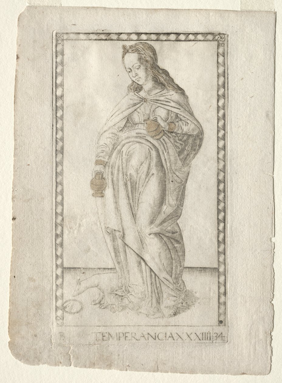 Matigheid (uit de Tarocchi, serie B: Kosmische Principes & Deugden, #34) door Master of the E Series Tarocchi