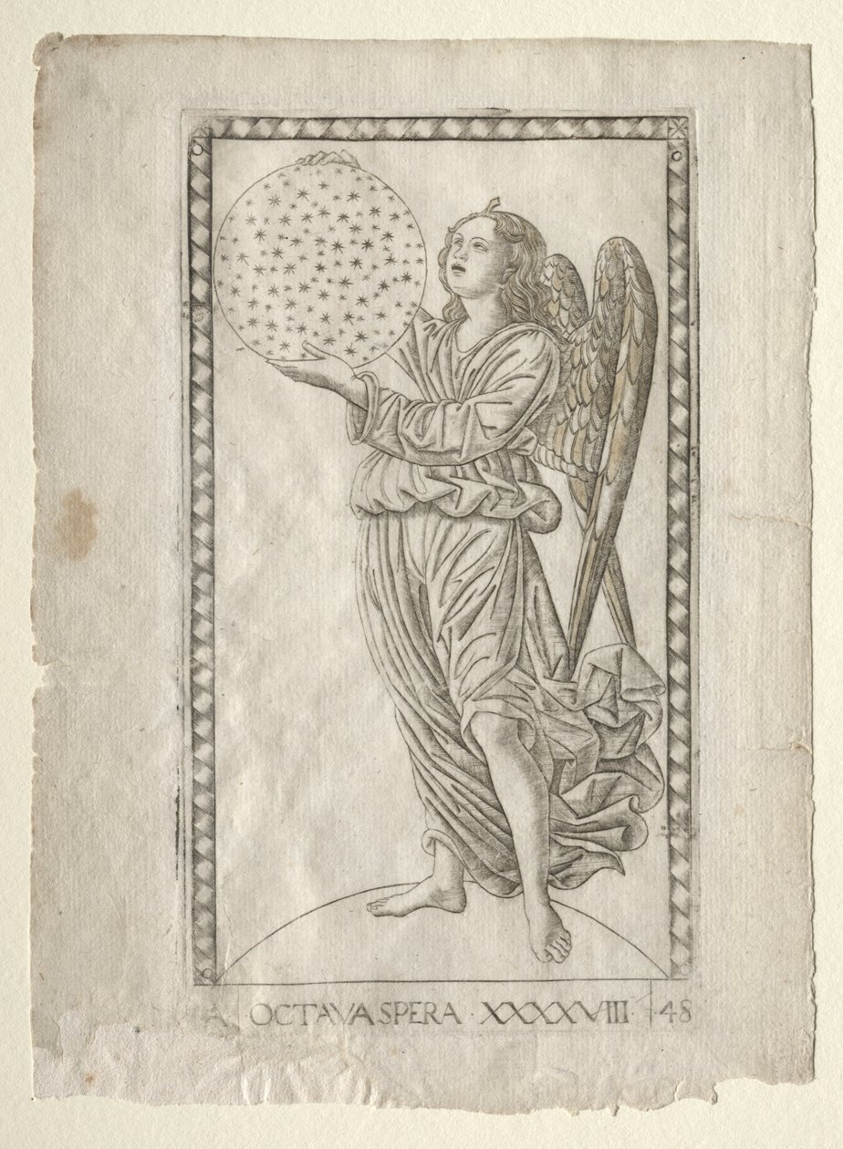 De Engel van de Achtste Sfeer (uit de Tarocchi, serie A: Firmamenten van het Universum, #48) door Master of the E Series Tarocchi