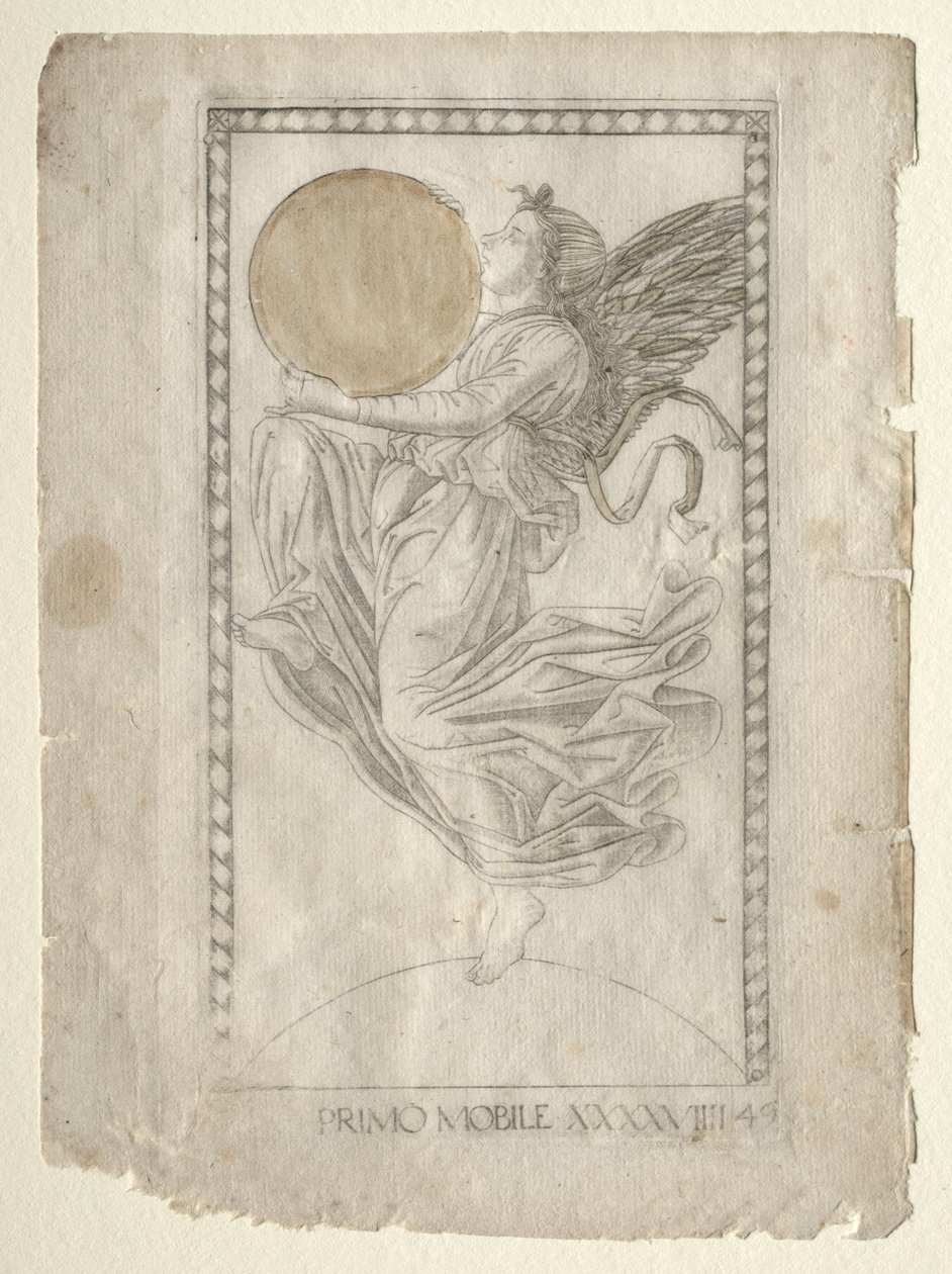 De Engel van de Negende Sfeer (uit de Tarocchi, serie A: Firmamenten van het Universum, #49) door Master of the E Series Tarocchi