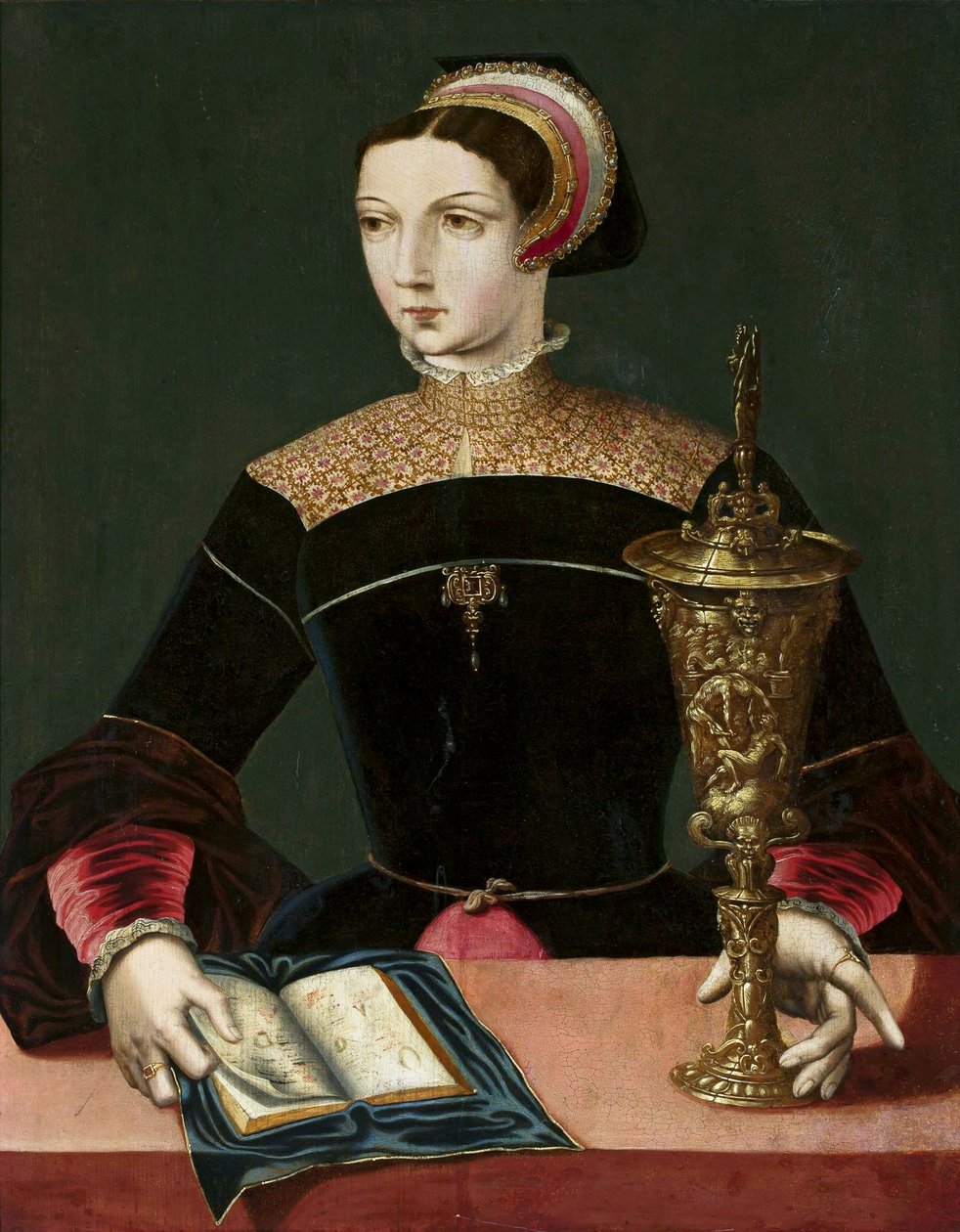 St Magdalena lezen door Master of the Female Half Lengths