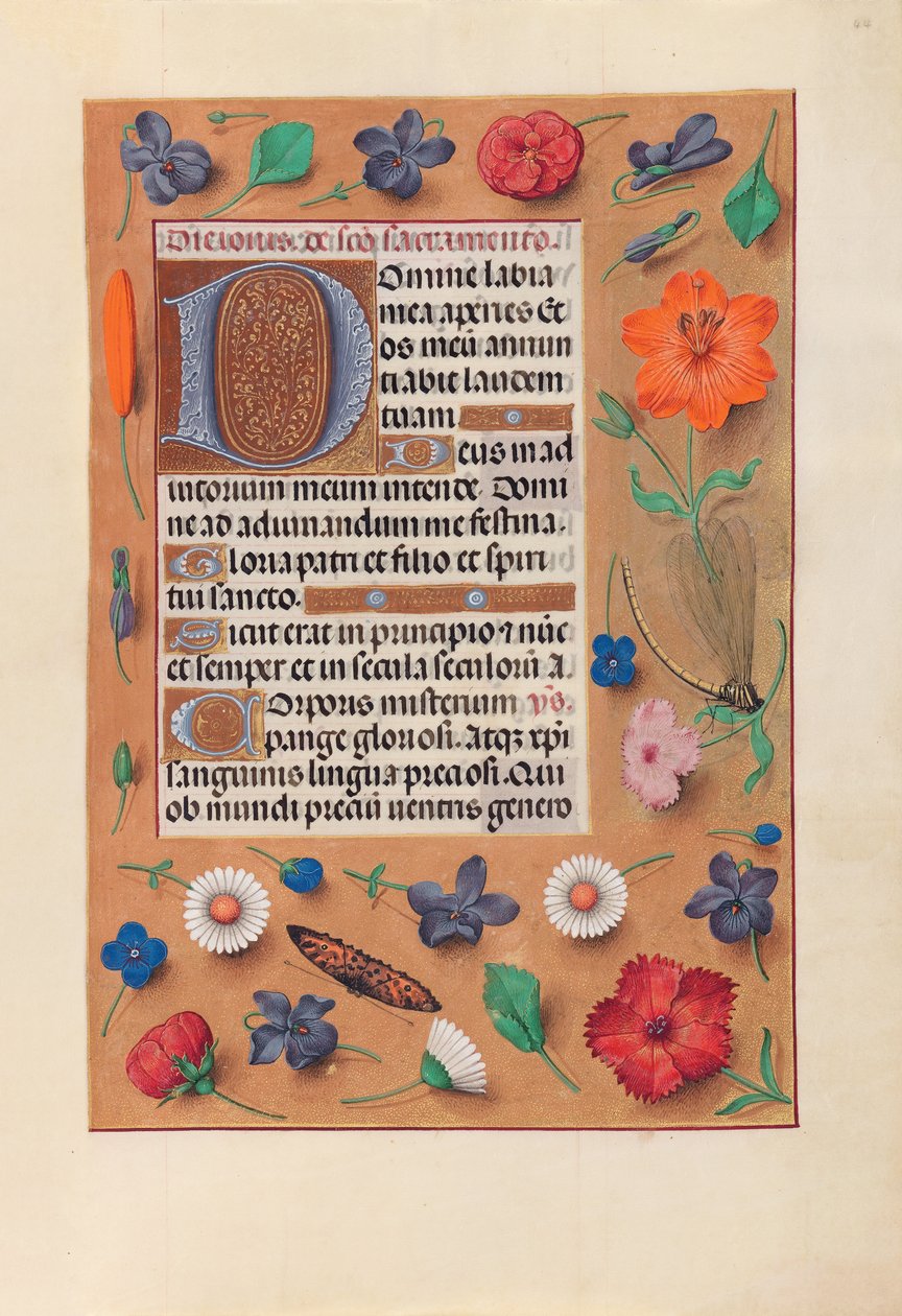 Getijdenboek van Koningin Isabella de Katholieke, Koningin van Spanje: Fol.44r, ca. 1500 door Master of the First Prayerbook of Maximillian