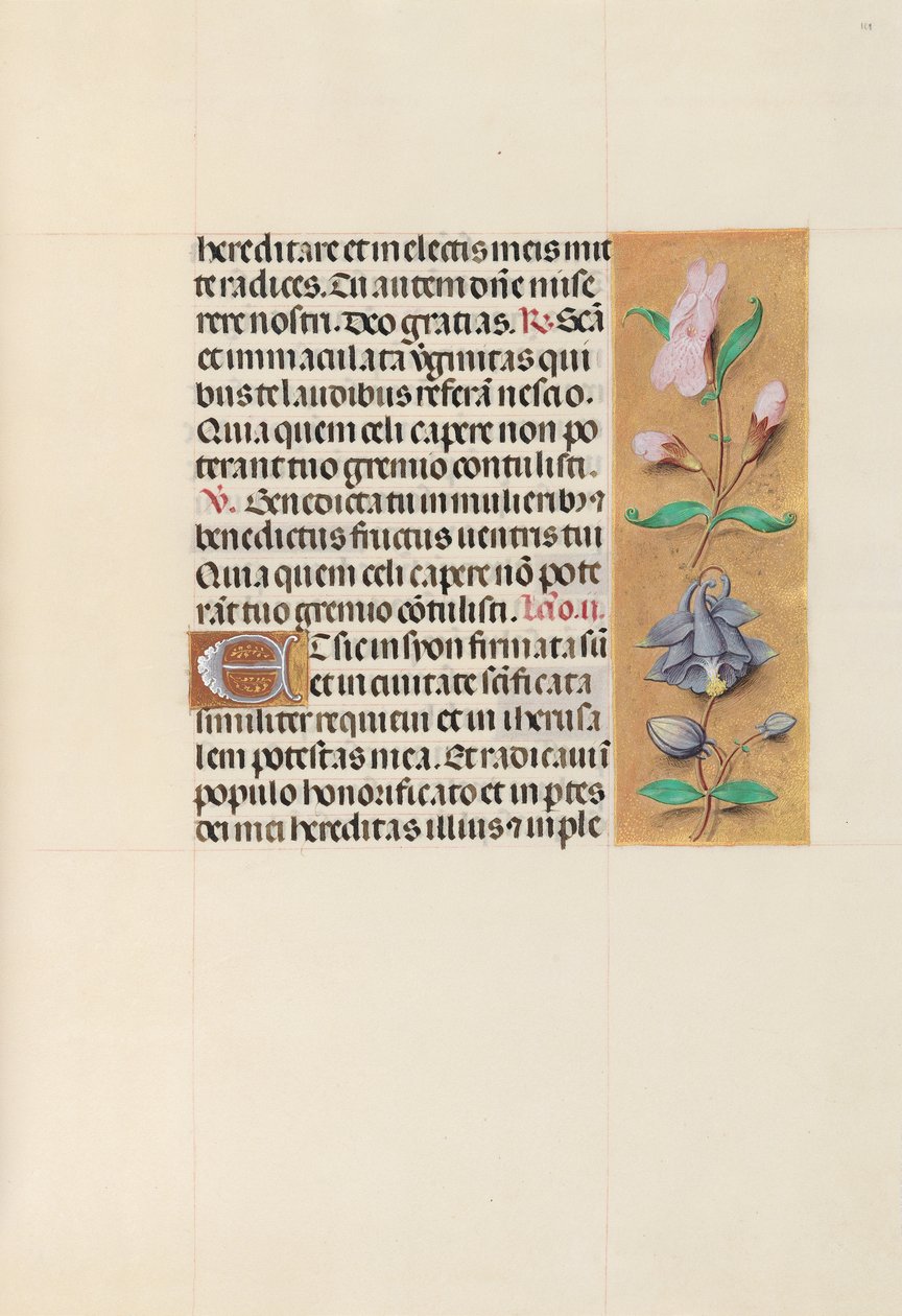 Getijdenboek van koningin Isabella de Katholieke, koningin van Spanje: Fol. 111r, ca. 1500 door Master of the First Prayerbook of Maximillian