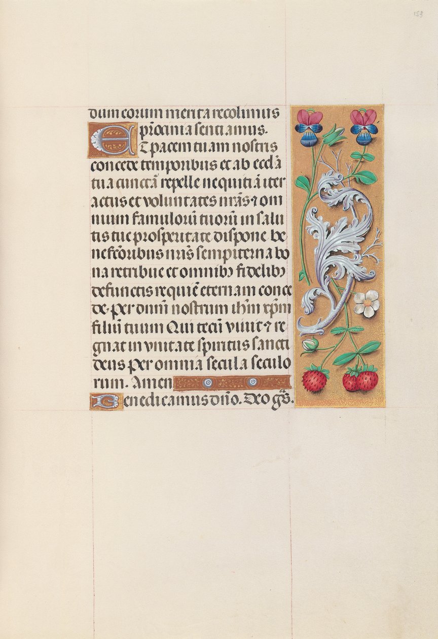 Getijdenboek van koningin Isabella de Katholieke, koningin van Spanje: Fol. 153r, ca. 1500 door Master of the First Prayerbook of Maximillian